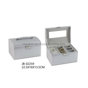 Hot Sale Handmade Good Quality Silver Leather Jewelry Box